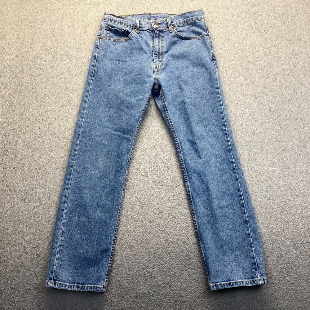 Levis 505 Jeans Mens Size 34X30 Blue Water Less Cotton‎ Straight Fit Denim